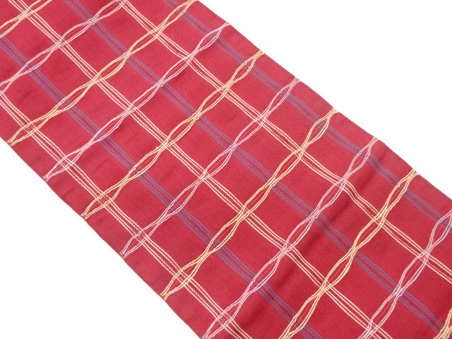 JAPANESE NAGOYA OBI / WOVEN GRID